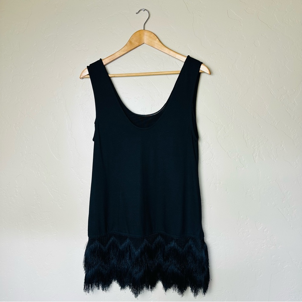 Banana Republic Women’s Black Feather Fringe Mini Skirt and Matching Tunic - Picture 6 of 9